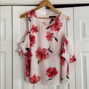 Floral Cold Shoulder Top
